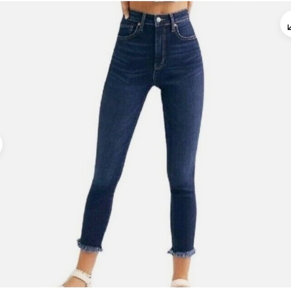 FP We The Free High Rise Skinny Jeans in Dark Wash - Picture 1 of 7